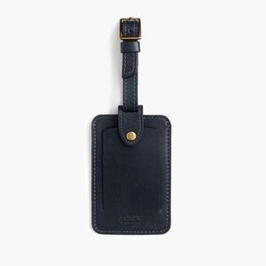 Leather luggage tag